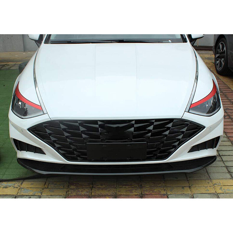 for Hyundai Sonata 2020-2023 Red Sticker Front Headlight Lamp Eyebrow Trim Cover