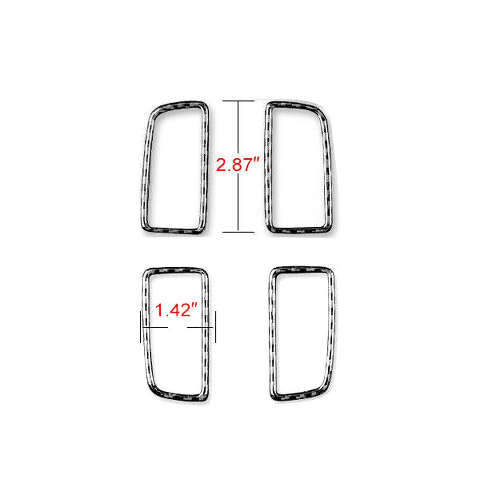 Front Door Handle Panel Cover Sticker Carbon Fiber Trim for ACURA TL 2009-2014 v