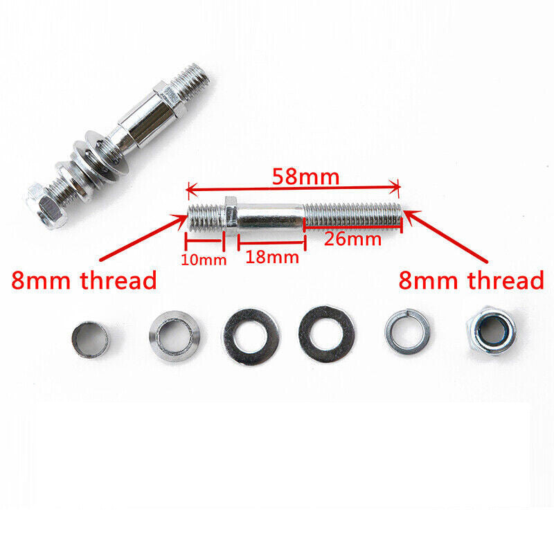 2-piece adapter bolts, 10mm mounting side thread, suitable for most for Harley-Davidson motorcycles. Q