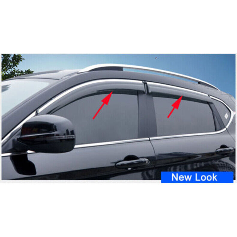 for Kia Forte Sedan 2019-2023 Window Visors Sun Rain Guard Deflectors W/Chrome
