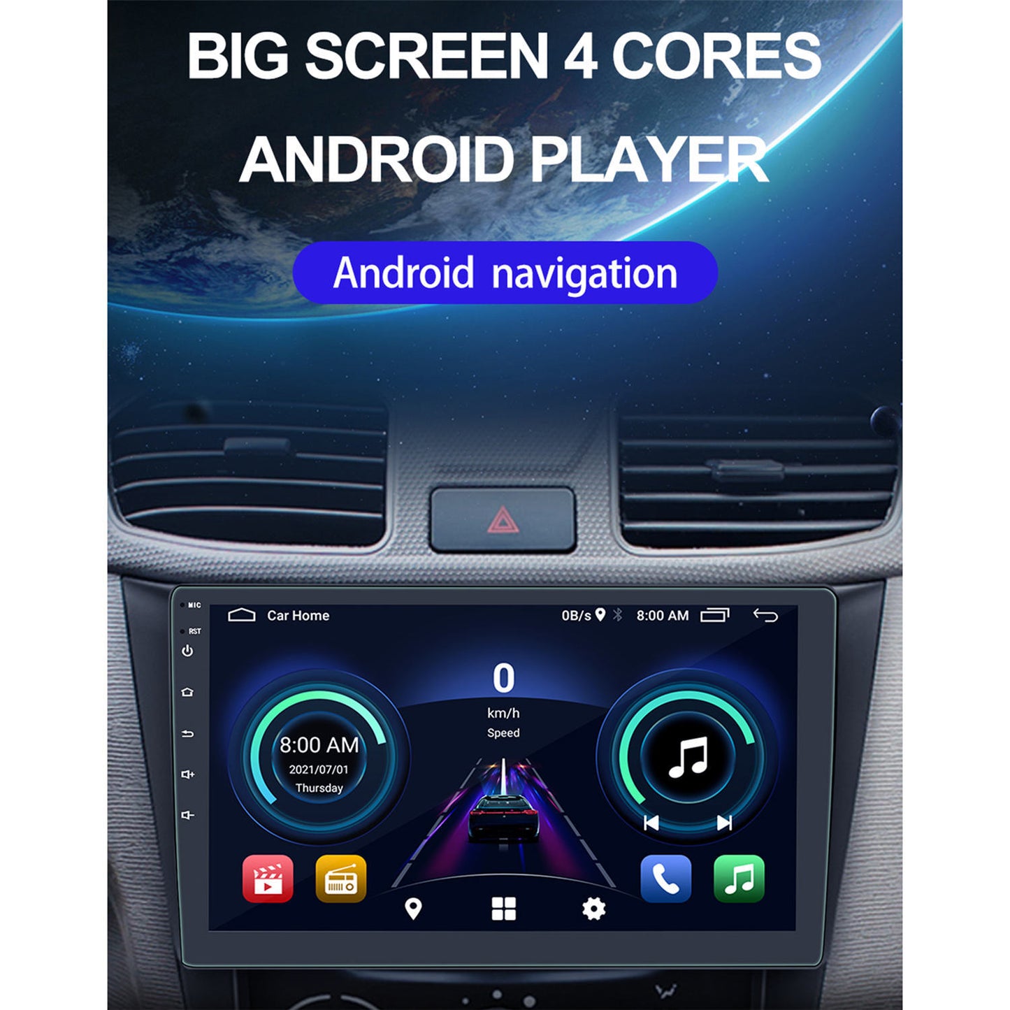 10.1 Car Stereo Radio Bluetooth Carplay Android 10.1 2Din Touch Screen WiFi GPS