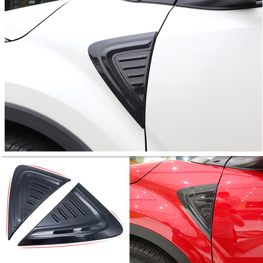 For 2018-2021 CHR C-HR Carbon Fiber Car body front Side Trims Cover 2pcs v