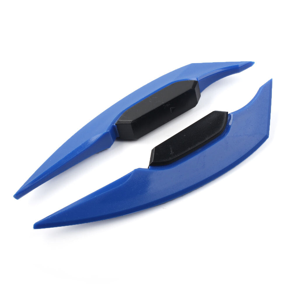 2¢ªVerkleidung Winglets Seitenspoiler Deflector Air Wing Kit Motor Universal Blau