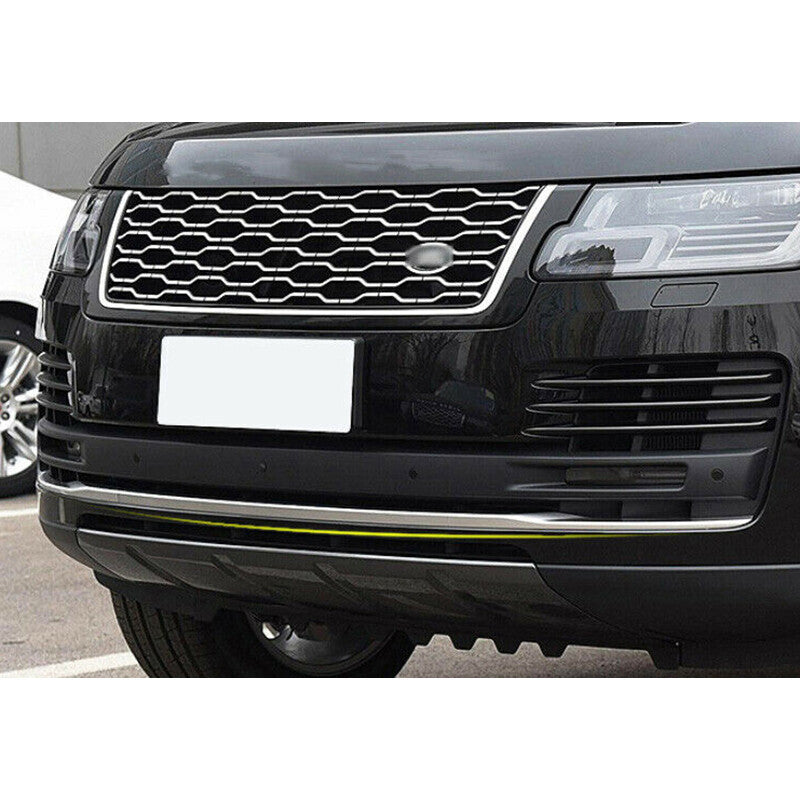 for Range Rover L405 2018-2021 silver Front Bumper Lip Trim Strips Decor Cover