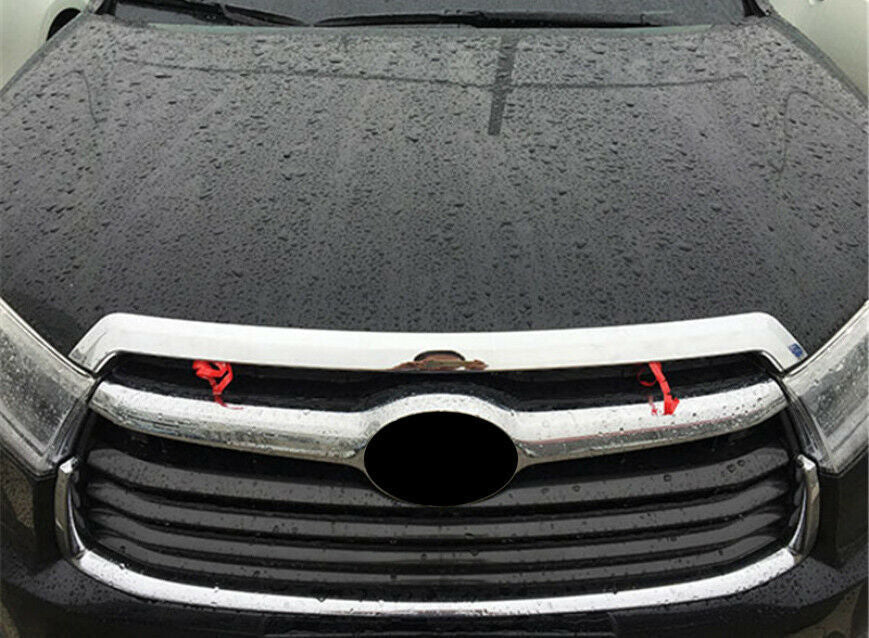 Chrome Front Engine Hood Grille Trim Strip Cover for Toyota Highlander 2014-2019