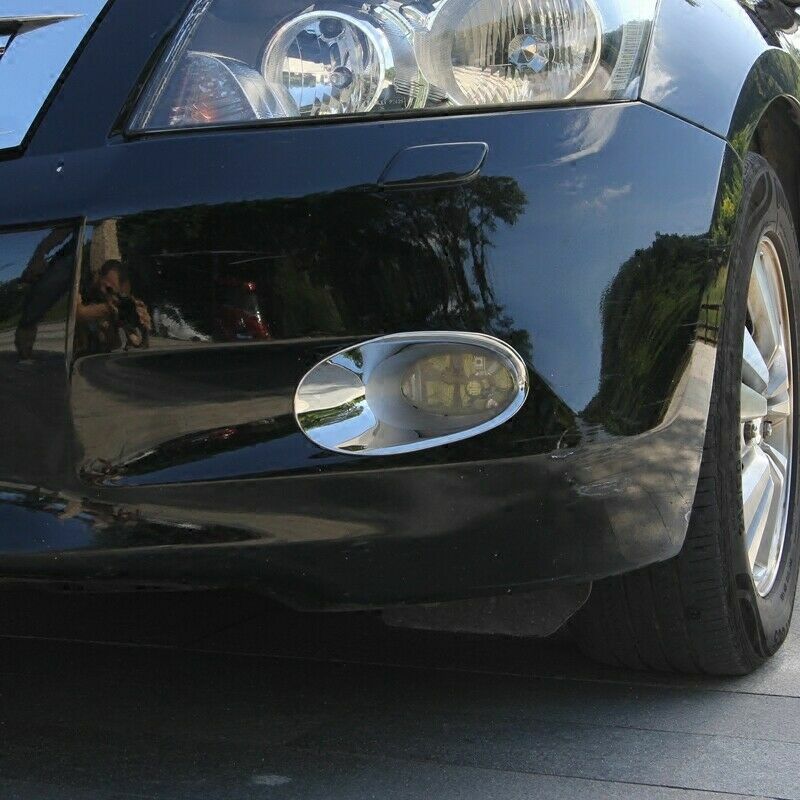 Chrome Front Fog Lights Lamp Mask Moulding Cover Trim for Honda Accord 2008-2010