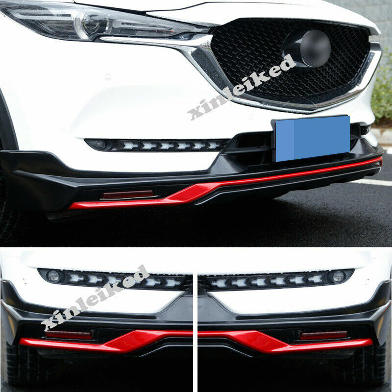 for Mazda CX-5 2017-2021 Front/Rear Bumper Lip Spoiler Splitter Cover Trim Decor