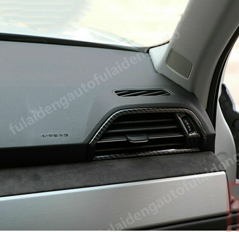 for Audi Q3 2019-2023 Carbon Fiber ABS Interior LR Air Vent Outlet Cover Trim