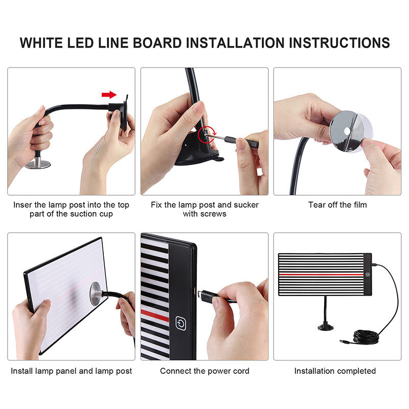 Car Dent Repair Tool Wire Board LED Reflector Lamp Kits Paintless Dent Removal v