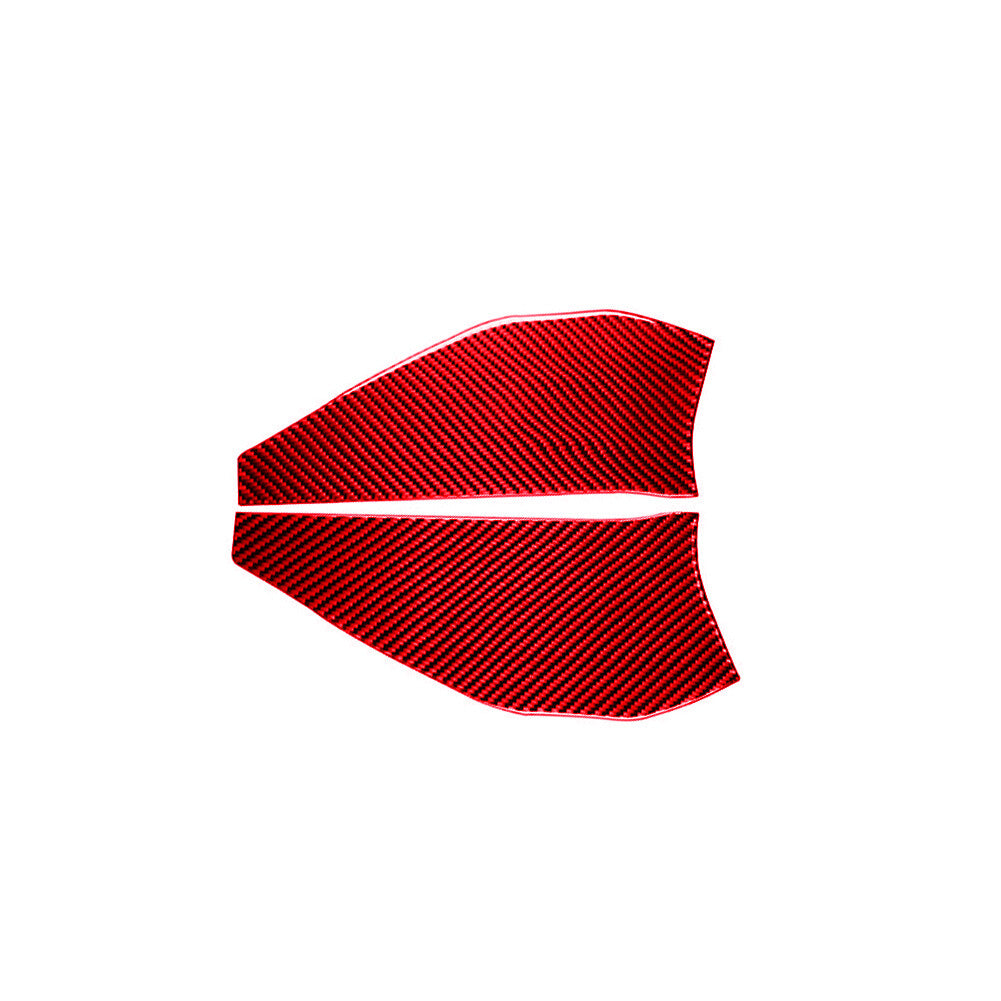 Red Carbon Fiber Climate Control Cover Trim For Outlander 2014-2016 v