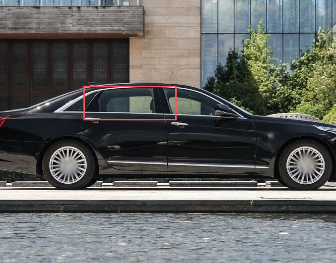 Gloss Black PC Window BC-Pillar Post Decoration Trim for Cadillac CT6 2016-2019