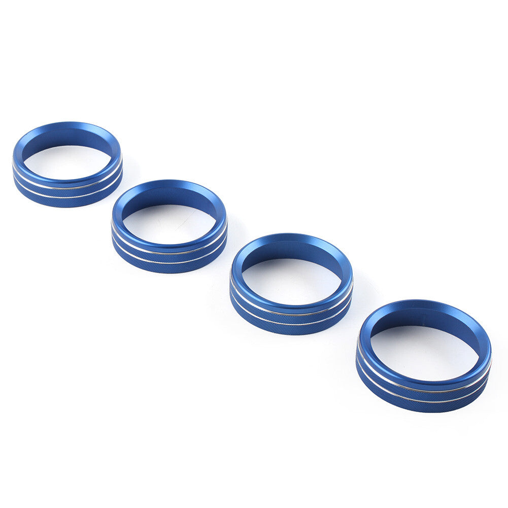 Air Conditioner Switch CD Button Ring Knob Trim Fit for Ford F150 XLT 2015-2020 Blue