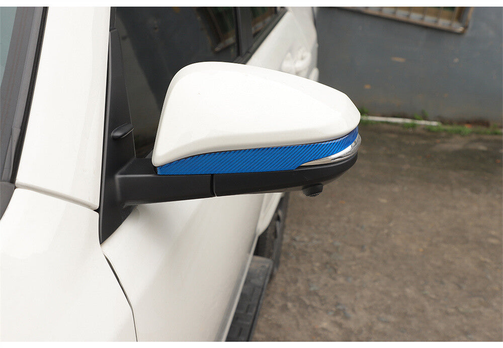 Blue Carbon Fiber Side Rearview Mirror Base Panel Cover For Toyot@ 4Runner 2014+