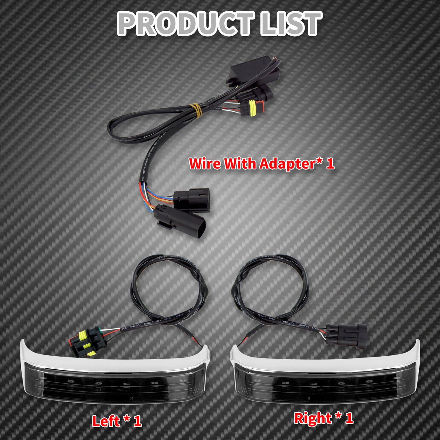 LED Saddle bag Run/Brake/Turn Lamp Light Chrome House Red Len for Harley 2014-23 Q