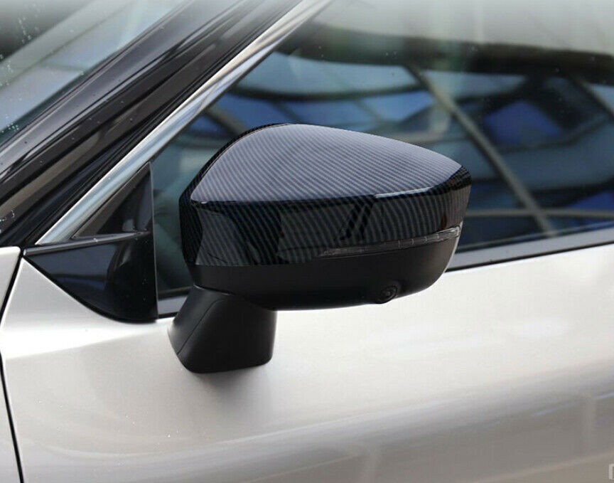 2P for Nissan Rogue 2021-2024 Carbon Fiber Rear View Mirror Protective Cover ABS