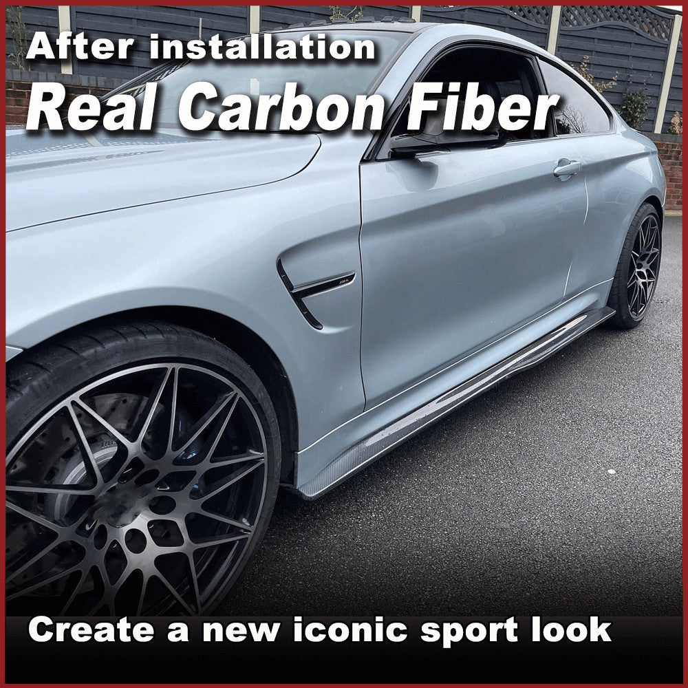 for BMW F82 F83 M4 2014-2019 REAL Carbon Side Skirts Extension Lip Rocker Panel