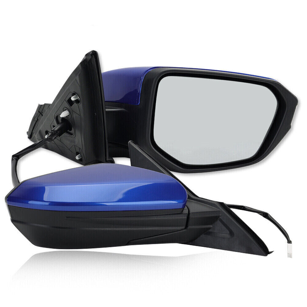 for Honda for Civic 2016-2021 Right Side Mirror Manual Fold Blue Replacement