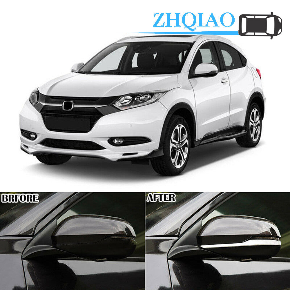 Chrome Rear View Side Mirror Cover Protector Trim Fits for Honda HR-V HRV 2016-2018
