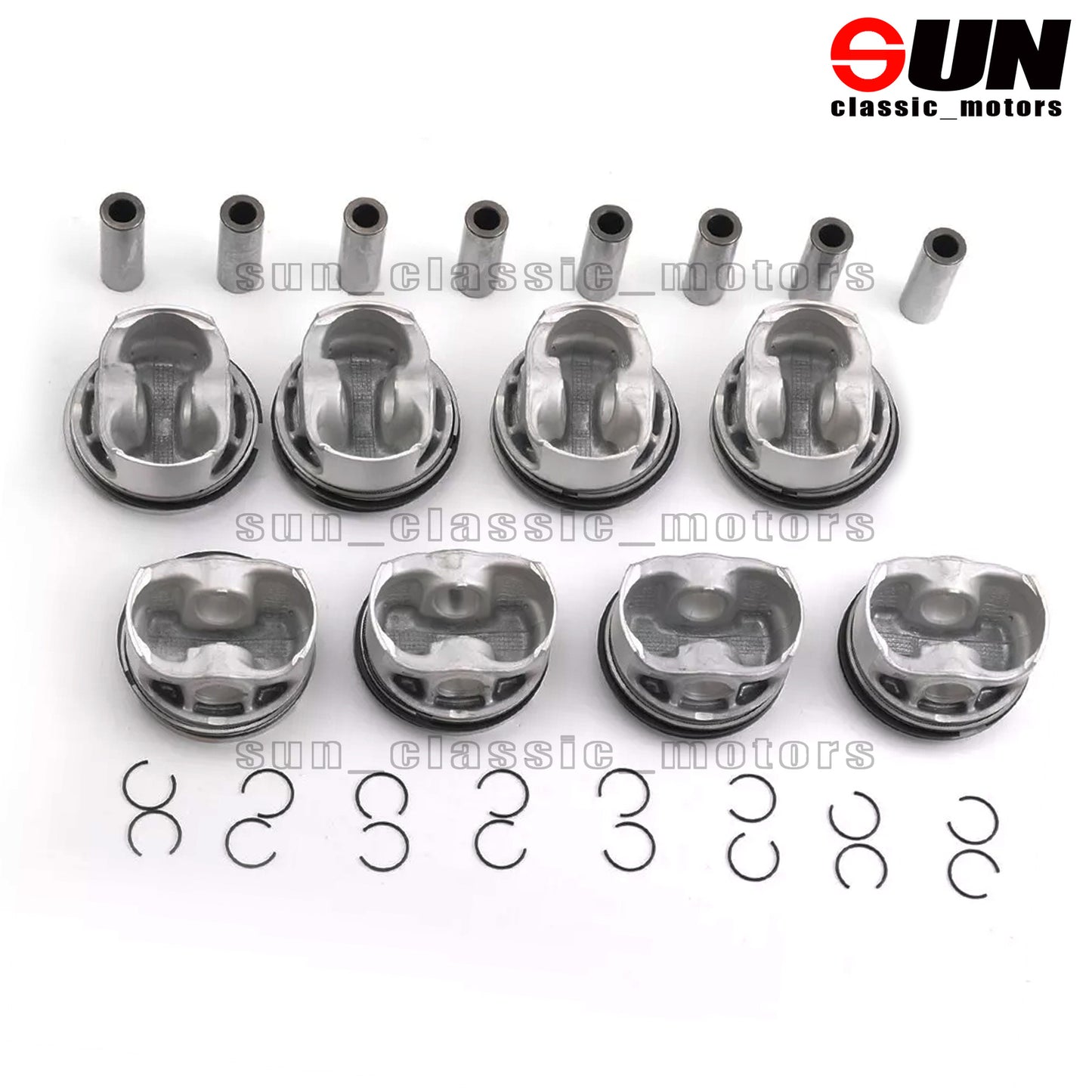 STD 8x Piston and Ring Set for 550i, 750i, X5, F02, F07, F10, E70, E71 4.4L N63B44A-