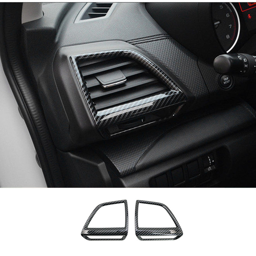 Dashboard Air Vent Cover Trim Carbon fiber look 2X for Subaru Forester 2019-2021 v