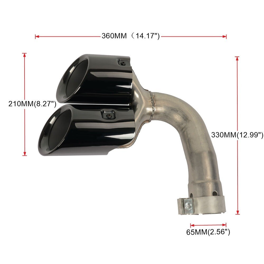 Black Exhaust Tips Muffler Tail Ends Sport Style For 2019-2023 for Porsche for Cayenne Q