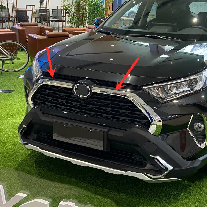 for Toyota RAV4 2019-2023 Chrome Front Center Mesh Grille Grill Strip Cover Trim
