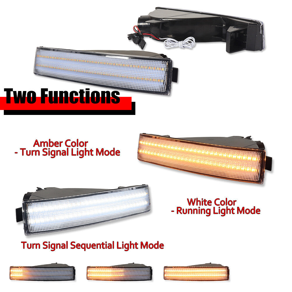 2-Pack Transparent Switch LED Signal Light Left + Right Set for for Honda Prelude 1992-1996- v