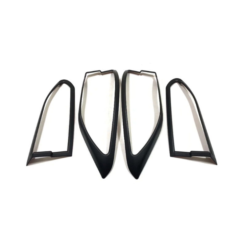 4P Matte Black Rear Tail Light Lamp Cover Trim for Toyota for Corolla Cross 22-2024
