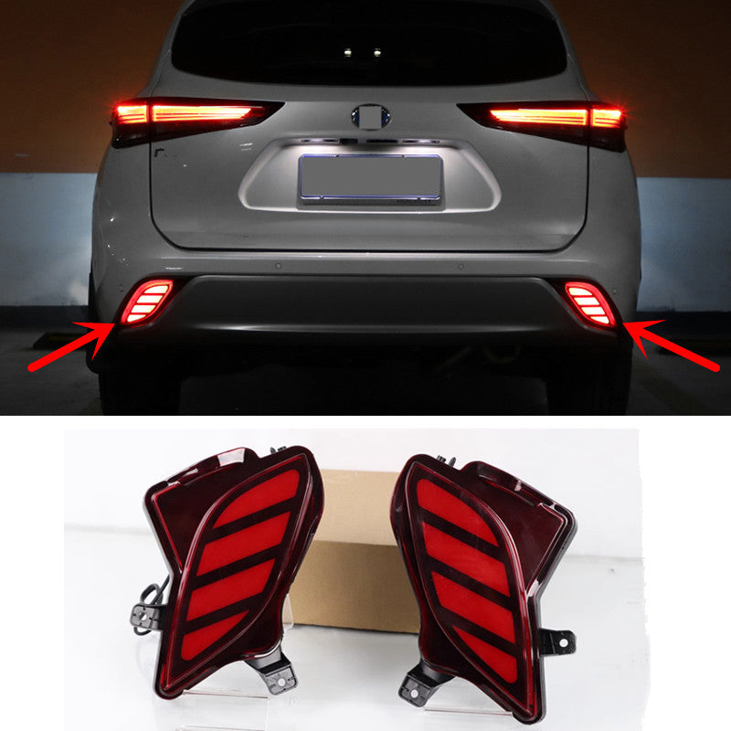 LED Rear Bumper Decorative Lights and Brake Lights for 2020-2024 for Toyota Highlander