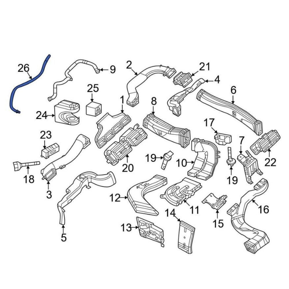 2538000100 Fragrance System Hose Line for Mercedes-Benz GLE W167