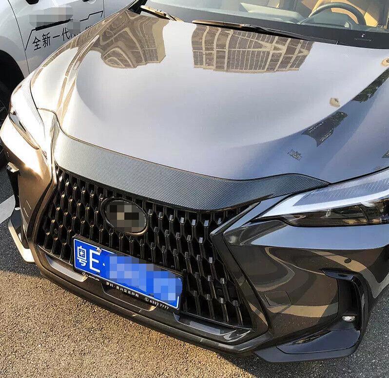 for Lexus NX 250 350h 450h+ 2022-2024 Carbon Fiber Engine Hood Grille Panel Trim