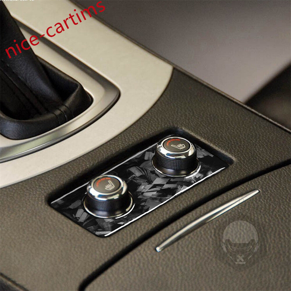 Forged Carbon Fiber Inner for Seat Heated Button Trim for Infiniti G37 Sedan 2007-09
