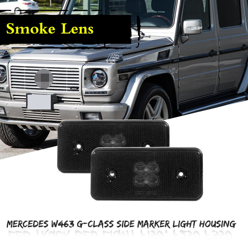 Black Lens Front Side Marker Light Housing for 2002-15 G550 G500- v