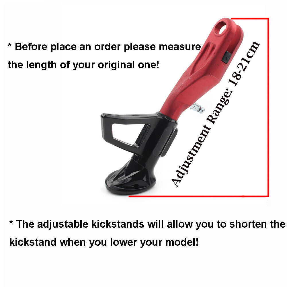 Adjustable 18-21CM Motorcycle Kickstand Foot Support Side Stand CNC Aluminum