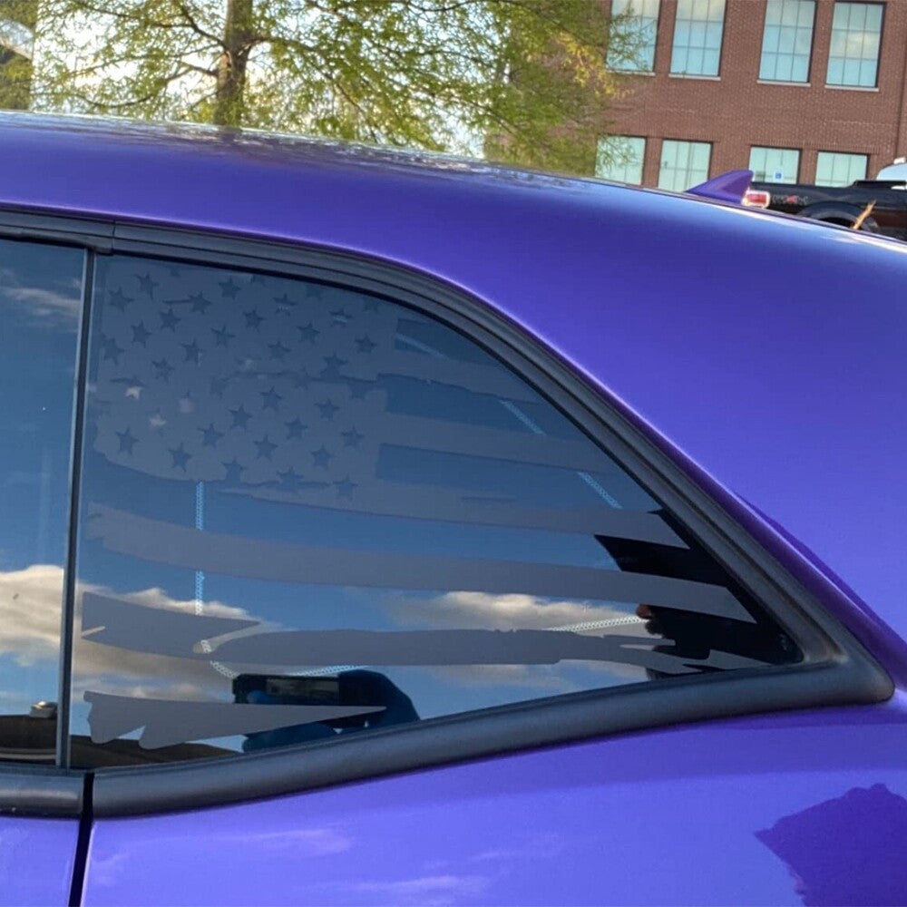 2pcs/set Flag PVC Sticker Rear Side Window Decal for Dodge for Challenger 08-24