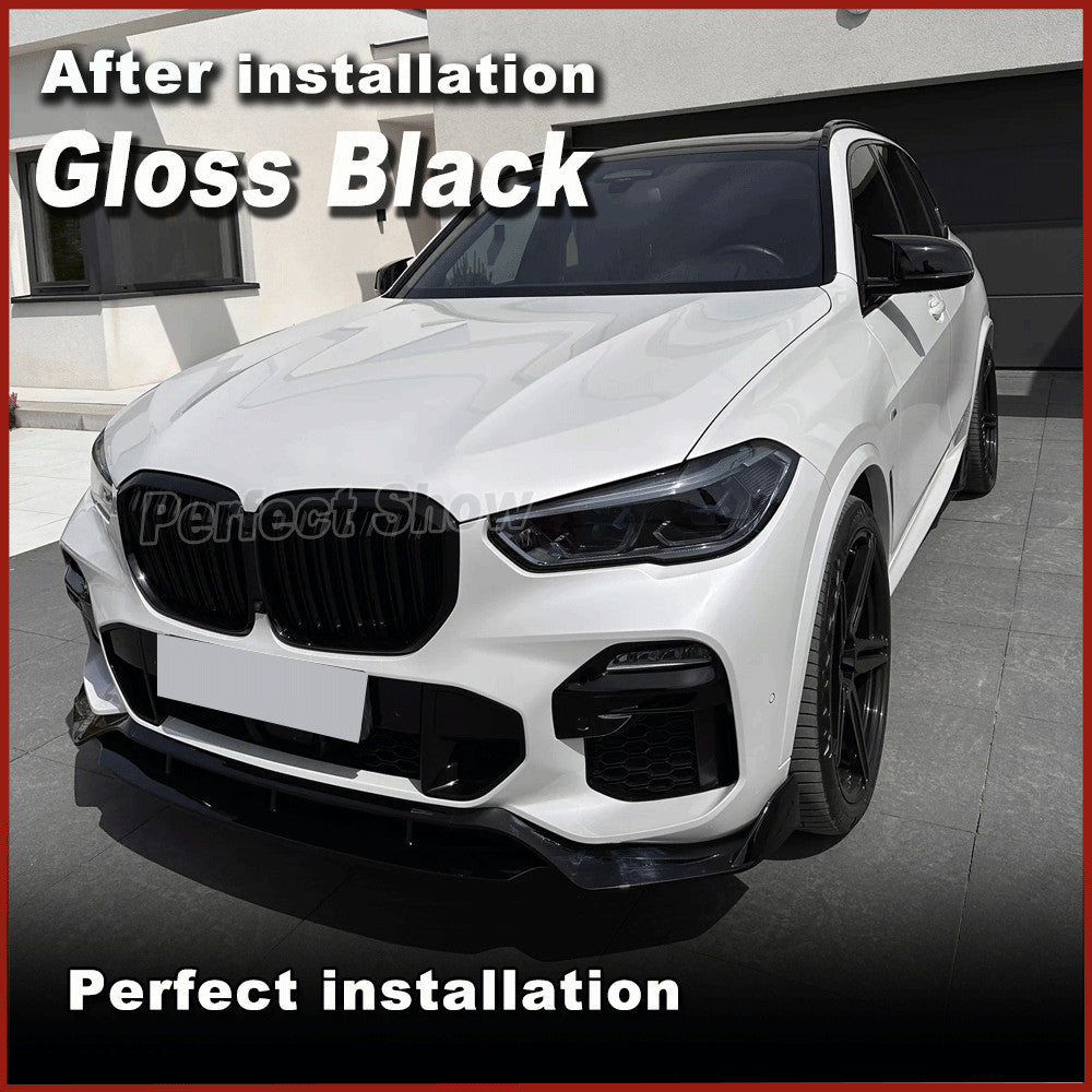 Fit for BMW X5 G05 M-Sport Bumper 2019-2020 Gloss Black Front Chin Lip Spoiler