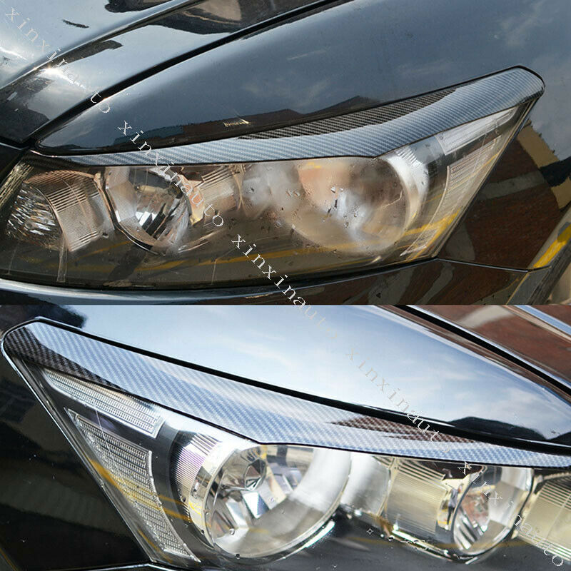Headlight Lamp Eyebrow Molding Trim for Honda Accord 2008-2012 Carbon Fiber Look