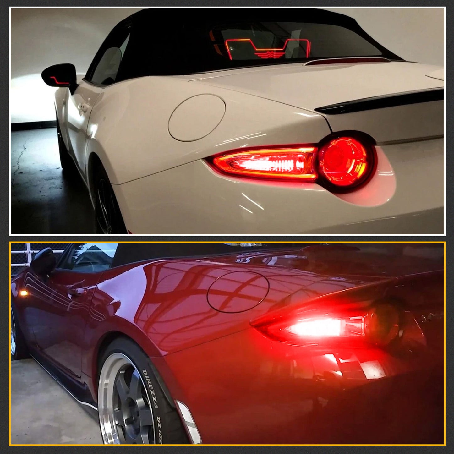 Red LED Sequential Rear Turn Signal Light Flashing For 2016 to Previous for Mazda Miata MX-5 ND- v