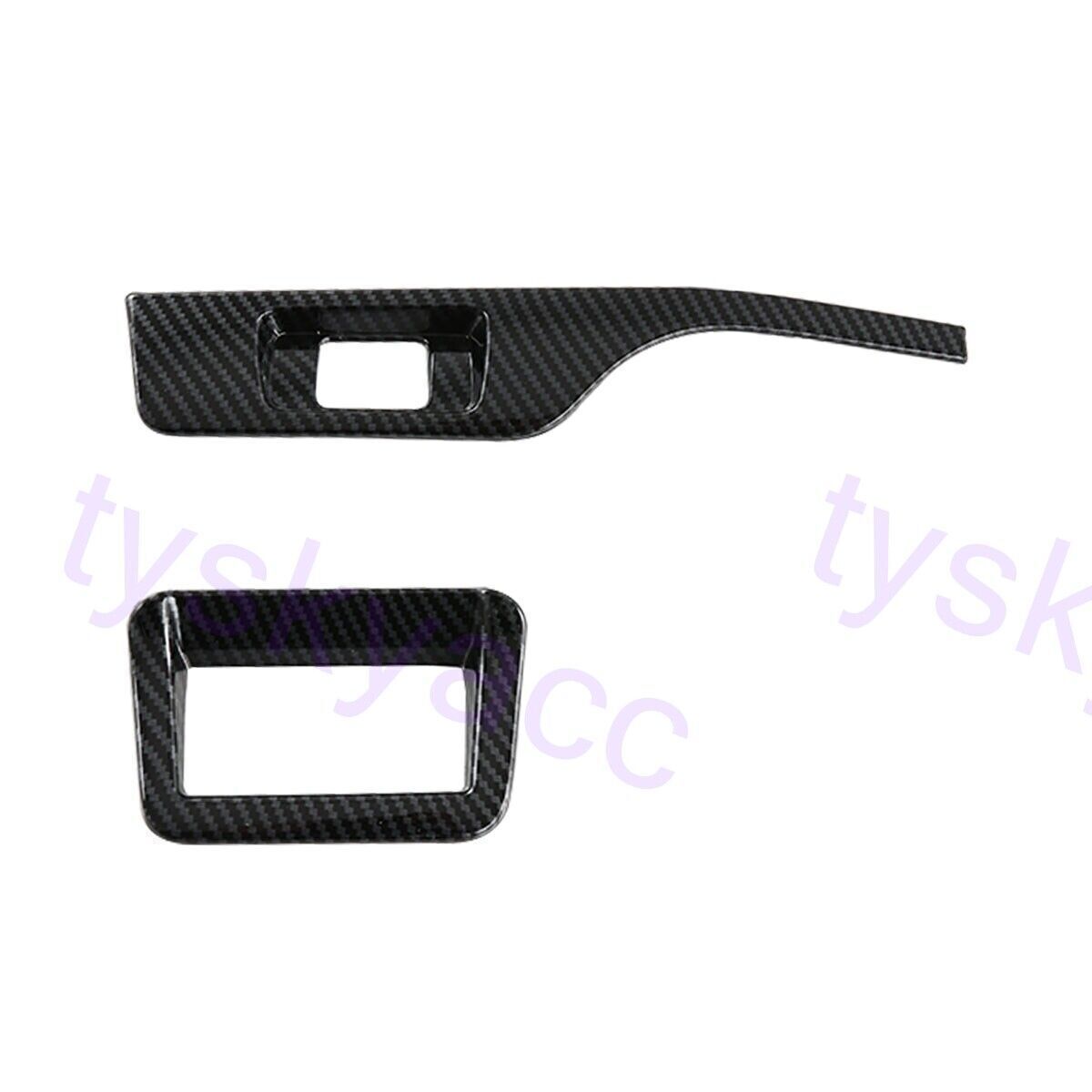 Carbon Fiber Look Headlight Button Cover Frame Trim for Honda for Civic 11th 2022-24