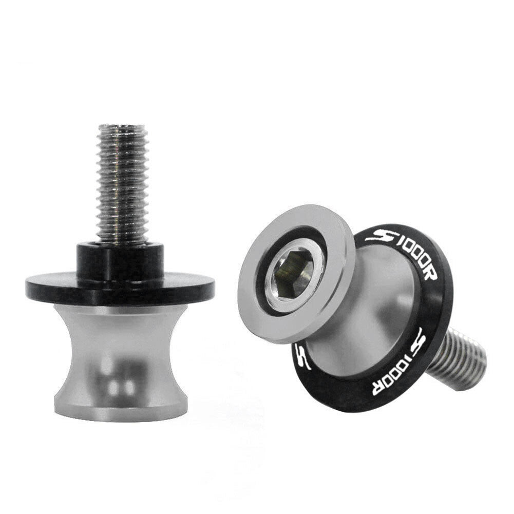 for BMW S1000R S1000RR 2014-2018 Silver Swingarm Spools Stand M8 Screws Slider