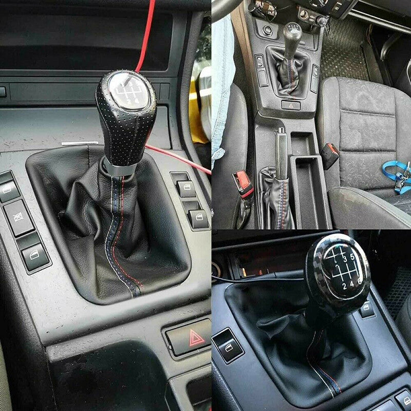 Leather Gear Shift Knob Handbrake Gaiter Boot Cover for BMW E30 E36 E34 E46 Z3 Q