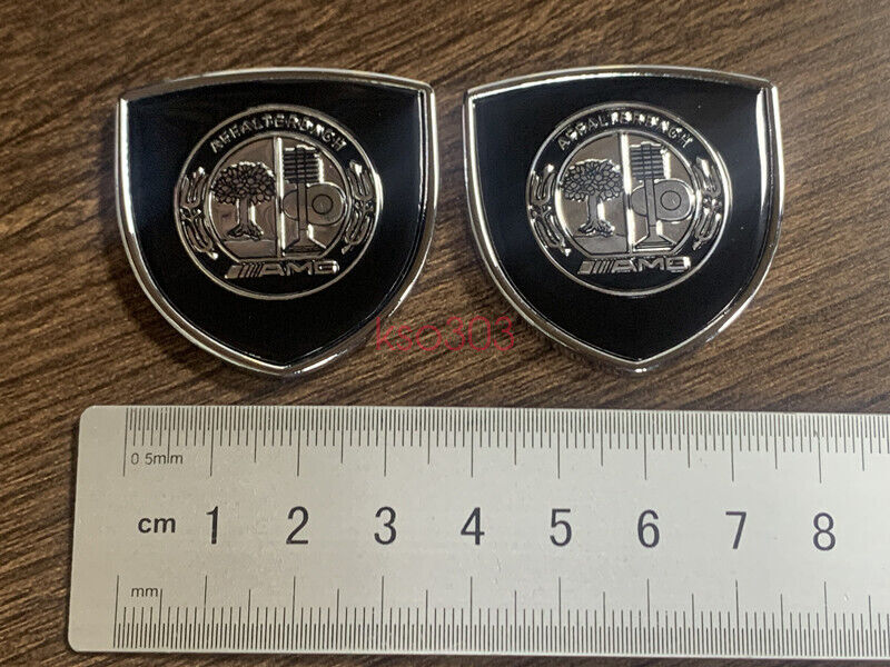 2-Pack Black AFFALTERBACH Club 3D Logo for Mercedes-Benz Car Body Badges