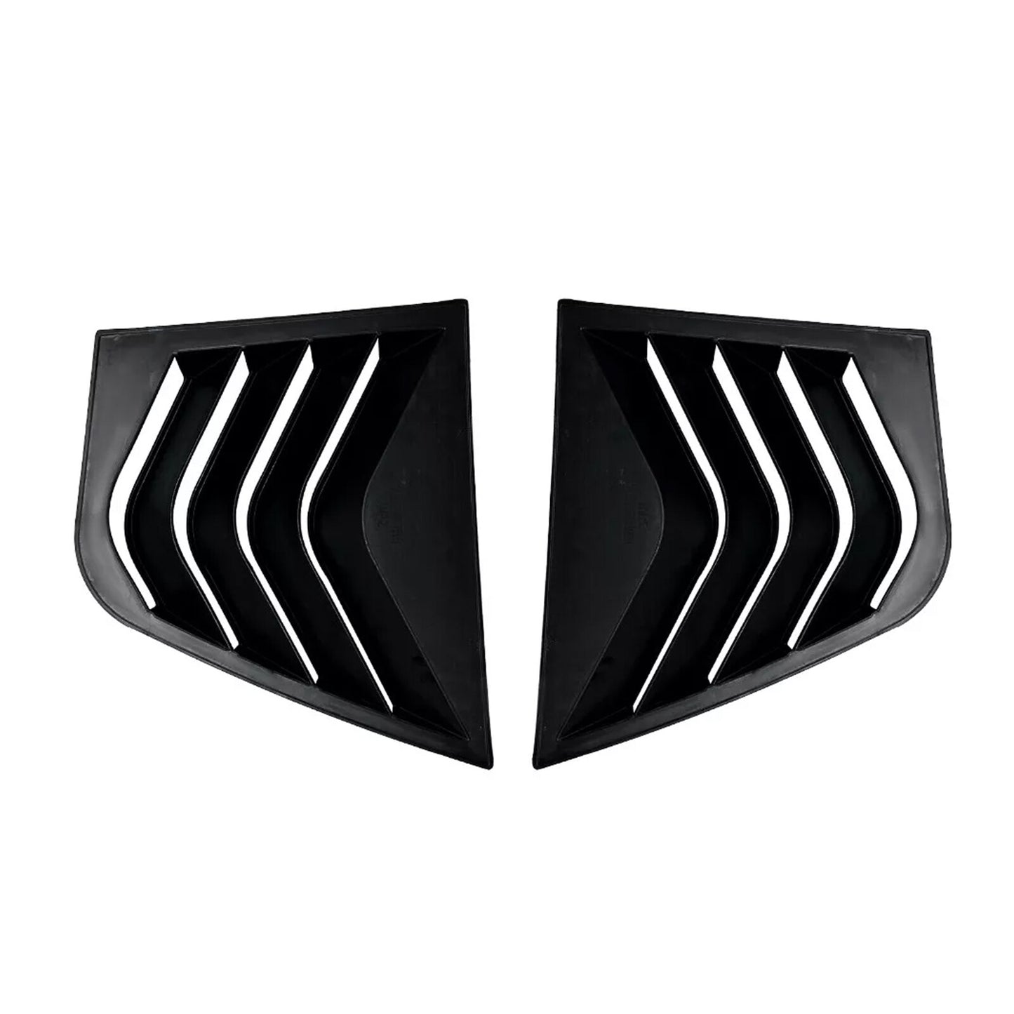 Gloss Black for KIA Stinger 17-23 Rear Window Quarter Glass Vent Louver Covel