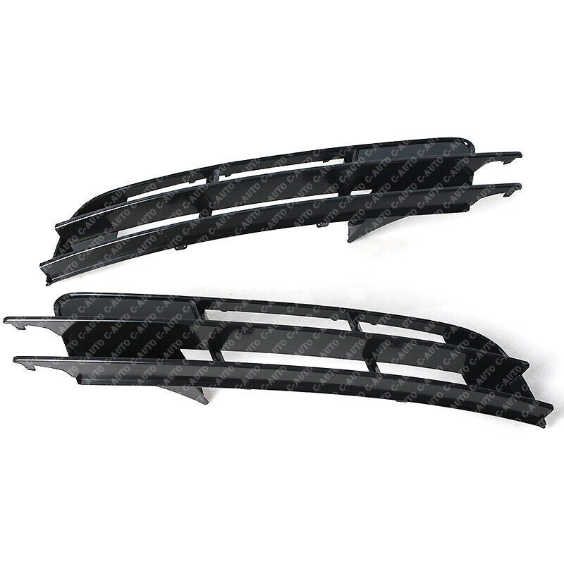 for Audi Q7 2007-2009 Pair Front Bumper Cover Grille Fog Light Plastic Black Q