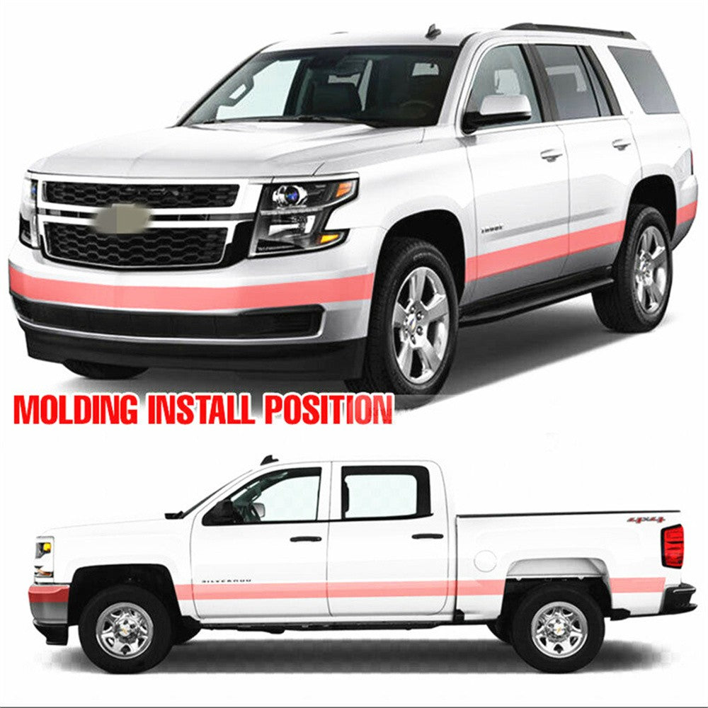 8M Body Side Molding Belt Exterior Protector Roll Black Chrome For Pick up Truck