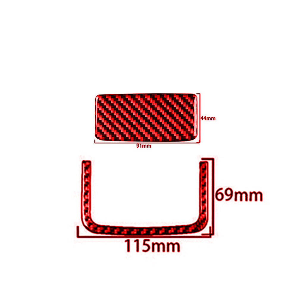 Red Carbon Fiber Interior Steering Wheel Accent Cover Trim for Acura TSX 2009-14 v