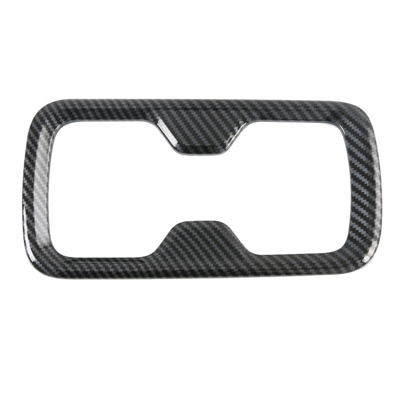 Carbon fiber black interior cup holder trim for Nissan Navara NP300 2015-2021