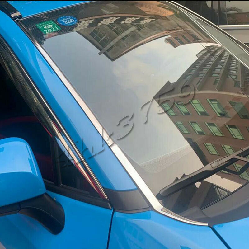 4X Chrome Front Windshield Moulding Side Trim Strips for TOYOTA RAV4 2019-2022