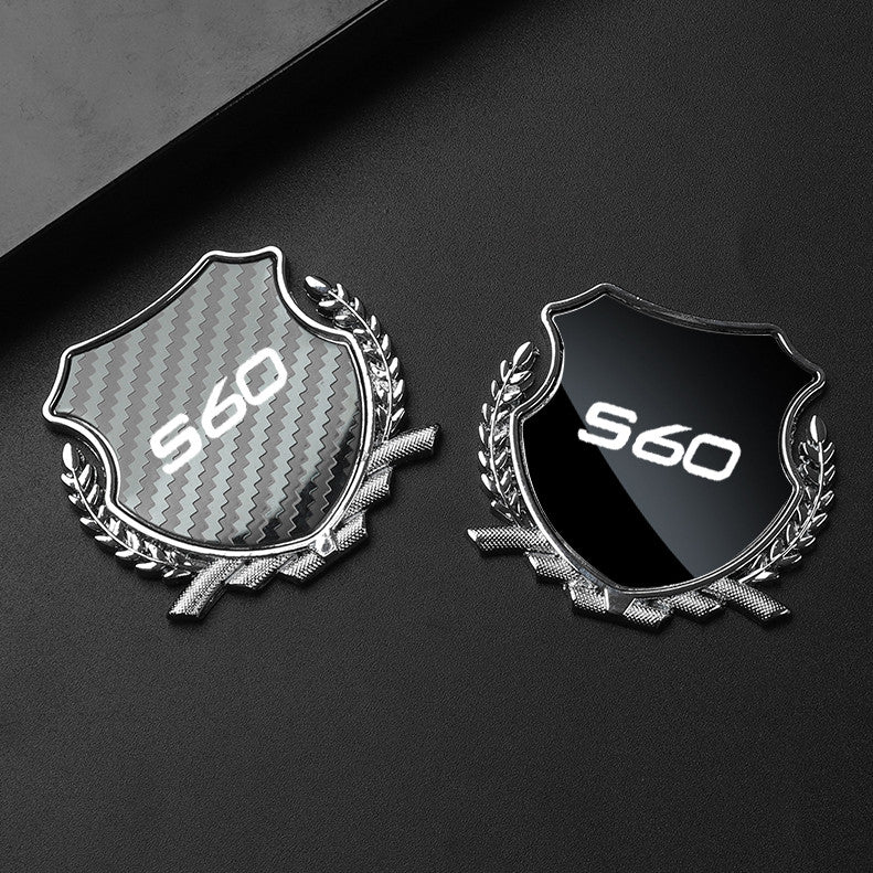 Black side fender and window badge decals for Volvo V40 cars.