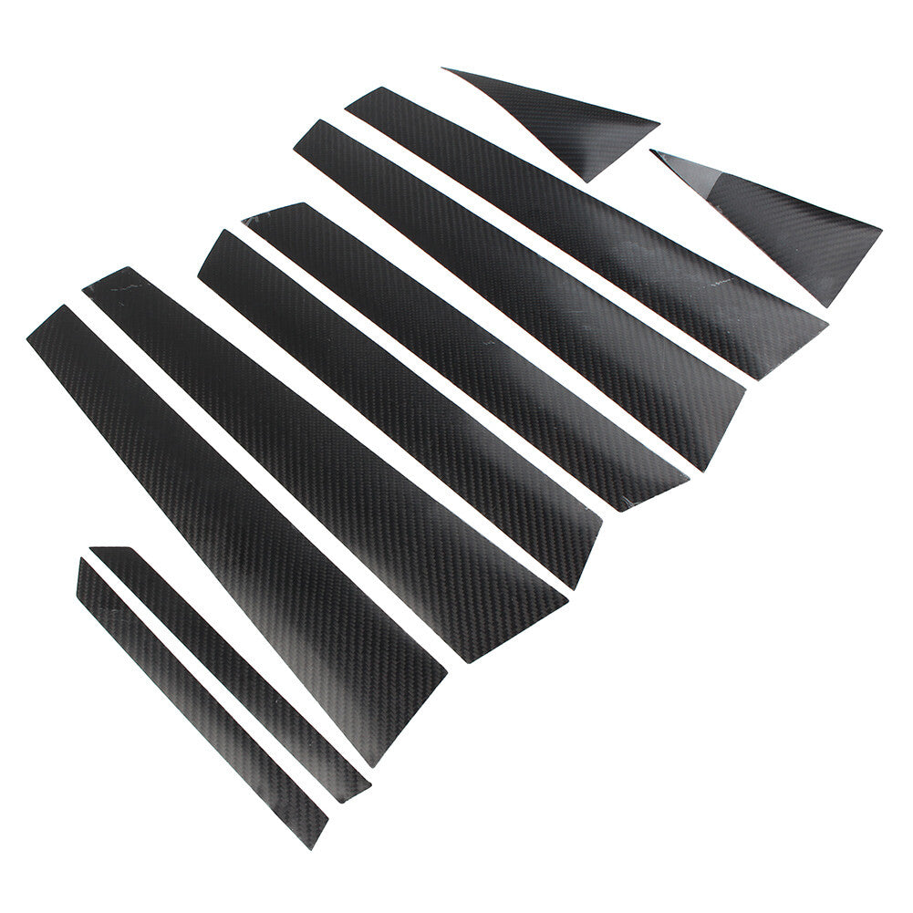 for Audi Q7 SQ7 4M 2016-2019 10x Carbon Fiber Set Pillar Posts Door Window Trim